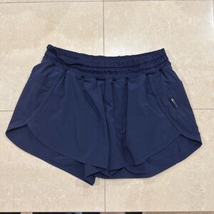 Navy blue lululemon track that shorts